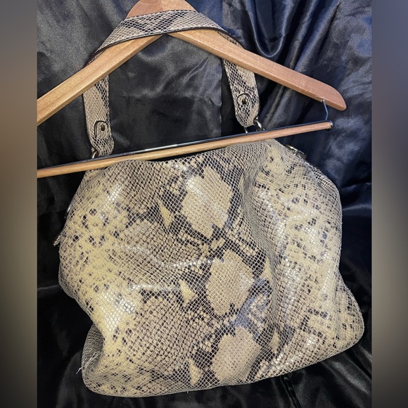 Michael Kors snakeskin purse. Used. - Picture 3 of 4